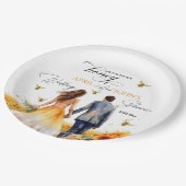 Ze vond haar honingbruiloftsdouche papieren bordje (Gekanteld)