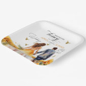 Ze vond haar honingbruiloftsdouche papieren bordje (Gebogen)