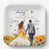 Ze vond haar honingbruiloftsdouche papieren bordje (Voorkant)