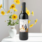 Ze vond haar honingbruiloftsdouche wijn etiket