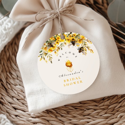 Ze vond haar honingrustieke Vrijgezellenfeest Ronde Sticker