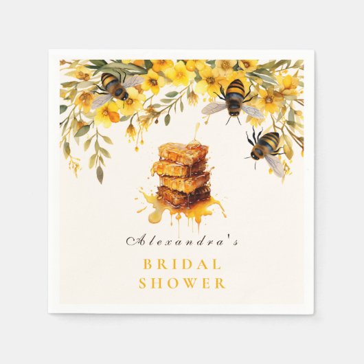 Ze vond haar honingrustieke Vrijgezellenfeest Servet (Voorkant)