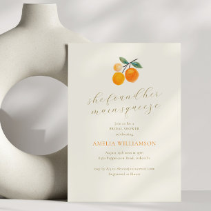 Ze vond haar hoofd Citrus Bruiloftsborrel Kaart