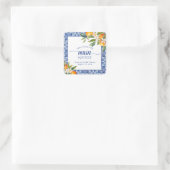 Ze vond haar hoofd squeeze Sinaasappels Bruidsdouc Vierkante Sticker (Tas)