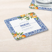 Ze vond haar hoofd squeeze-sinaasappels bruiloftsf kartonnen onderzetters (Schuin)