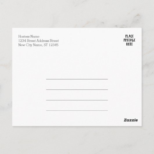 Ze vond haar hoofdattractie Bruidsjurk Shower Briefkaart (Achterkant)