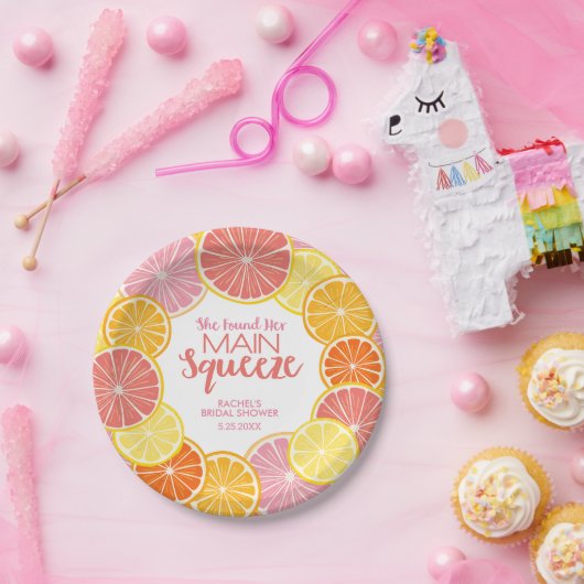 Ze vond haar hoofdattractie Bruidsmeisjes Bruiloft Papieren Bordje (Feest)