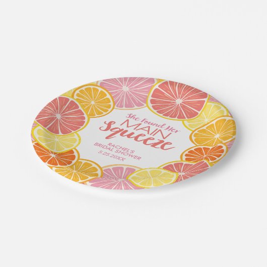 Ze vond haar hoofdattractie Bruidsmeisjes Bruiloft Papieren Bordje (Gekanteld)