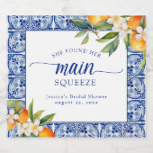 Ze vond haar hoofdattractie Sinaasappels Bruidsmei Sparkling Wijnetiket (Enkel label)