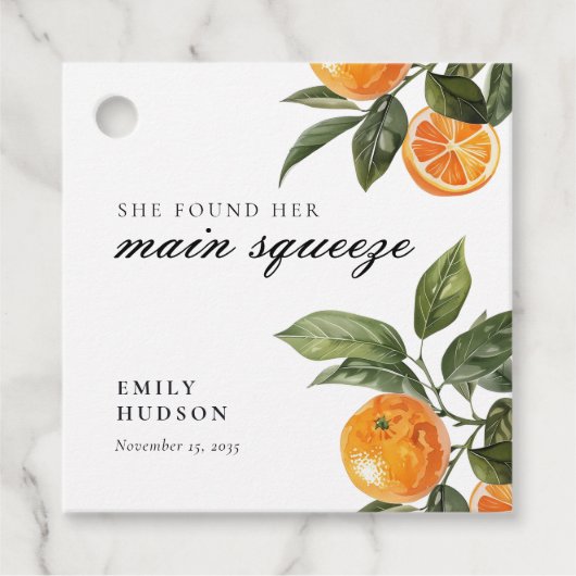 Ze Vond Haar Hoofddruk Bruidsmeisjes Bruiloft Bedankjes Labels (Voorkant)