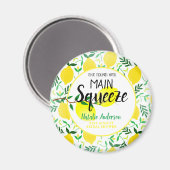 Ze Vond Haar Hoofddruk Lemon Bruiloftsborrel Magneet (Voorkant / Achterkant)