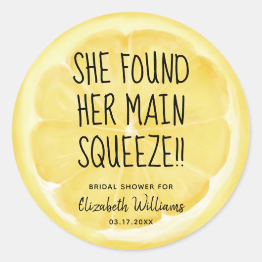 Ze Vond Haar Hoofddruk Lemon Slice Ronde Sticker (Voorkant)