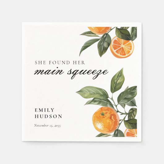 Ze Vond Haar Hoofdgelegenheid Bruidsjurk Shower Servet (Voorkant)