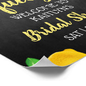 Ze vond haar hoofdgerecht citroen bruiloft feest poster (Hoek)