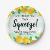 Ze vond haar hoofdgerecht Citroen Bruiloftsborrel Papieren Bordje (Voorkant)