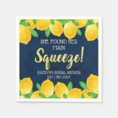 Ze vond haar hoofdgerecht Citroen Bruiloftsborrel Servet (Voorkant)