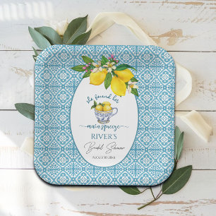 Ze Vond Haar Hoofdklem Bruiloftsfeest Papieren Bordje