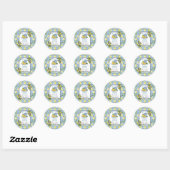 Ze Vond Haar Hoofdklem Bruiloftsfeest Ronde Sticker (Vel)