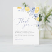 Ze Vond Haar Hoofdklem Citroen Bruidsdouche Bedankkaart (Staand voorkant)