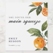 Ze Vond Haar Hoofdknijper Bruidsdouche Wijn Etiket (Enkel label)