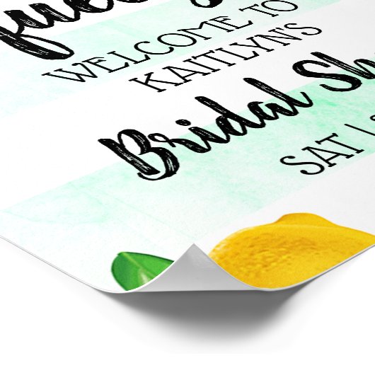 Ze vond haar hoofdlemoen bruidsdouche poster (Hoek)