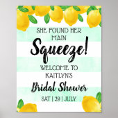 Ze vond haar hoofdlemoen bruidsdouche poster (Voorkant)