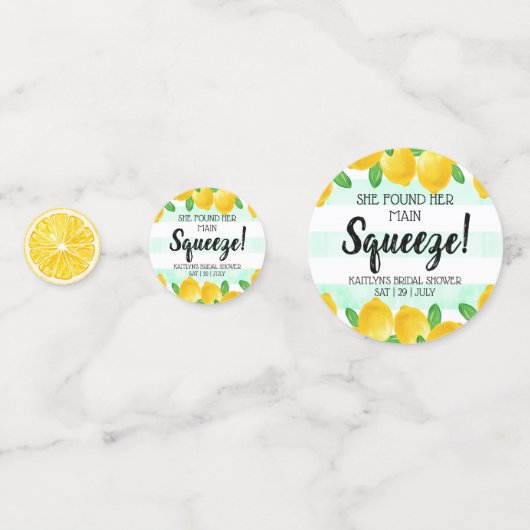 Ze vond haar hoofdlemoen bruidsfeest confetti (Voorkanten)