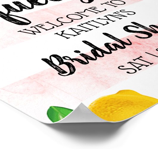 Ze vond haar hoofdlemoen bruiloft feestje poster (Hoek)