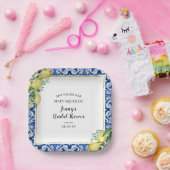 Ze vond haar hoofdlemoen bruiloft papieren bordje (Feest)