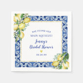 Ze vond haar hoofdlemoen bruiloft servet (Voorkant)