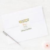 Ze Vond Haar Hoofdlemoen Bruiloftsfeest Vierkante Sticker (Envelop)