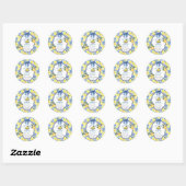 Ze Vond Haar Hoofdliefde Bruiloftsborrel Ronde Sticker (Vel)