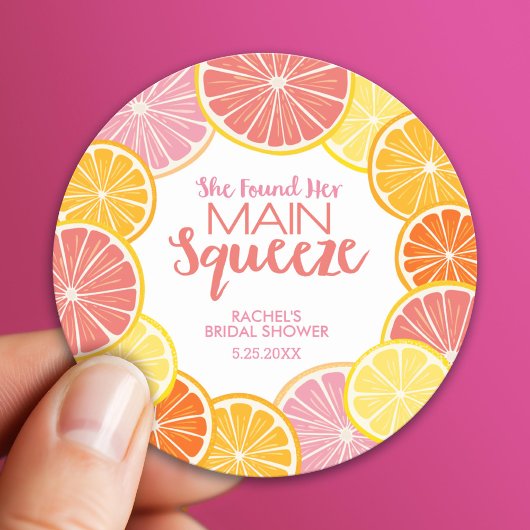 Ze Vond Haar Hoofdliefde Bruiloftsborrel Ronde Sticker