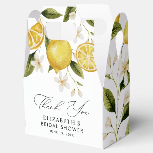 Ze Vond Haar Hoofdpers Citrus Bruiloft Bedankdoosjes (Geopend)