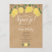 Ze vond haar hoofdpers lemon bruiloftsborrel aankondigingskaart (Voorkant)