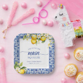 Ze vond haar hoofdpers limoenen bruidsfeest papieren bordje (Feest)