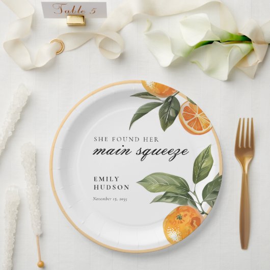 Ze Vond Haar Hoofdpersoon Bruidsfeest Papieren Bordje (Huwelijk)