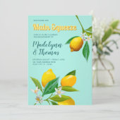 Ze vond haar hoofdpleidooi Lemon Engagement Party Kaart (Staand voorkant)