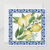 Ze vond haar hoofdplein Lemon Bridal Luncheon Kaart (Achterkant)