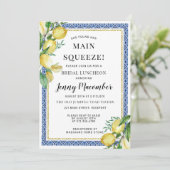 Ze vond haar hoofdplein Lemon Bridal Luncheon Kaart (Staand voorkant)