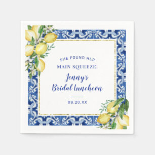 Ze vond haar hoofdplein Lemon Bridal Luncheon Servet