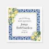 Ze vond haar hoofdplein Lemon Bridal Luncheon Servet (Voorkant)