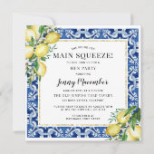 Ze vond haar hoofdplein Lemon Hen Party Invite Kaart (Voorkant)