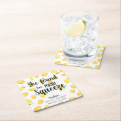 Ze vond haar hoofdpleister op het Vrijgezellenfees Kartonnen Onderzetters (Insitu)