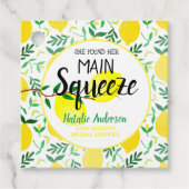 Ze vond haar hoofdpleister van Gele Lemons Bridal Bedankjes Labels (Voorkant)