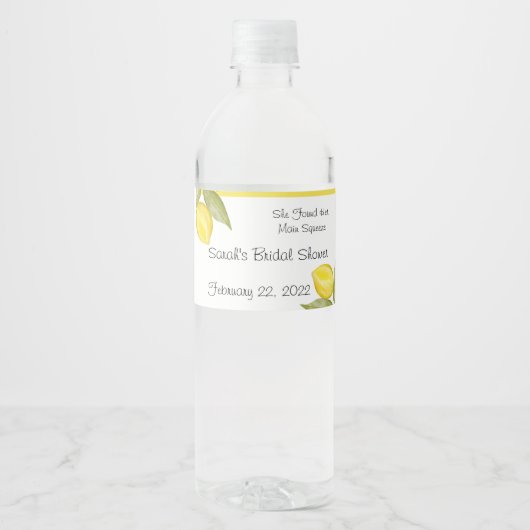 Ze vond haar hoofdpleister voor aangepaste waterfl waterfles etiket (Voorkant)