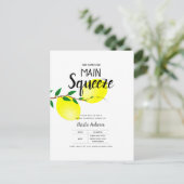 Ze vond haar hoofdpleisterij Gele Lemons bruiloft Briefkaart (Staand voorkant)