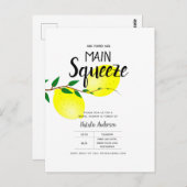 Ze vond haar hoofdpleisterij Gele Lemons bruiloft Briefkaart (Voorkant / Achterkant)