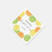 Ze Vond Haar Hoofdprijs Citrus Bruiloftsborrel Servet (Hoek)