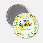 Ze vond haar hoofdrol Citroenen Bruiloftsfeest Magneet (Voorkant / Achterkant)